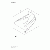 Схема вузла: Заглушка сидіння пасажира (Gsx-r600xk5/u2xk5/u3xk5) для Suzuki GSX-R600