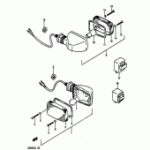 Схема узла: Поворотники для Suzuki DR800