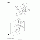 Схема узла: Передний тормозной цилиндр для Suzuki GSX-R750