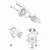 Схема вузла: Масляний насос для Suzuki DR-Z125 DR-Z125