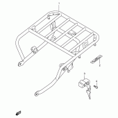 Схема вузла: Задній багажник для Suzuki DF125