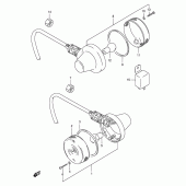 Схема узла: Поворотники для Suzuki DF125