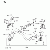 Схема вузла: Вихлопна система для Suzuki DR-Z110