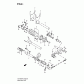 Схема узла: Копирный вал & Вилки & Вал переключения для Suzuki SV1000