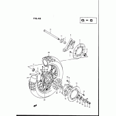 Схема вузла: Заднє колесо Suzuki DR650 DR650RS