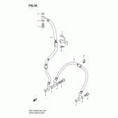 Схема вузла: Передній гальмівний шланг Suzuki GSX-R1000