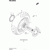 Схема вузла: Заднє колесо для Suzuki AN400 Burgman (EU analogue of SkyWave)