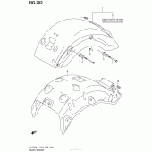 Схема вузла: Rear Fender (Vl1500Bl4 E33) для Suzuki VL1500 Boulevard C90