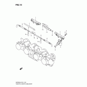 Схема узла: Топливная рейка & Инжектор для Suzuki GSF650 Bandit