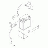 Схема вузла: Акумулятор для Suzuki VL250 Intruder LC