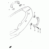 Схема вузла: Ручка пасажира для Suzuki GSF1200 Bandit
