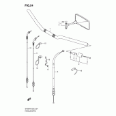 Схема узла: Руль & Тросики (Without cowling) для Suzuki SV650
