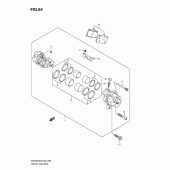 Схема вузла: Передній гальмівний супорт для Suzuki GSF650 Bandit S