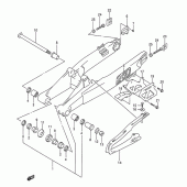 Схема вузла: Задній важіль підвіски (Model n) для Suzuki RM250