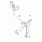 Схема узла: Задний тормозной цилиндр (Model r/s) для Suzuki GSX-R750