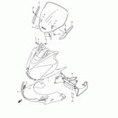 Схема вузла: Передній обтічник Suzuki DL650 V-Strom