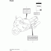 Схема вузла: Інформаційні наклейки (Gsx1300Ral4 E28) для Suzuki GSX1300 Hayabusa