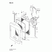 Схема узла: Радиатор для Suzuki VLR1800 Intruder C1800R/ Boulevard C109R