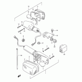 Схема вузла: Поворотники (Model m/n/p) для Suzuki DR800