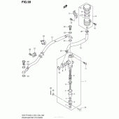 Схема вузла: Задній гальмівний циліндр Suzuki GSX-R1000