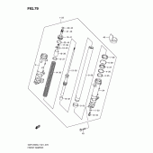 Схема вузла: Передня вилка (Gsf1250sl1 e24) для Suzuki GSF1250 Bandit S