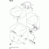 Схема узла: Сиденье для Suzuki GSX1300 Hayabusa