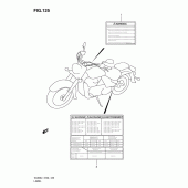 Схема вузла: Інформаційні наклейки (Vl800cl1 e24) для Suzuki VL800 Intruder C800C/ Boulevard C50C
