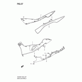 Схема вузла: Нижні молдинги (Спідниці) (Model k7/k8) для Suzuki AN400 Burgman (EU analogue of SkyWave)