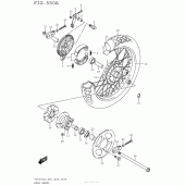 Схема вузла: Заднє колесо Suzuki TU250