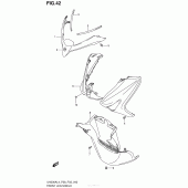 Схема вузла: Передній обтічник для Suzuki UH200 Burgman