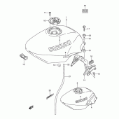 Схема узла: Топливный бак (Model m/n) для Suzuki GSX600 Katana