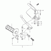 Схема вузла: Left knuckle cover (Model n/s/t) для Suzuki RMX250