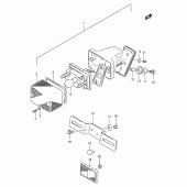 Схема вузла: Задній ліхтар (Стоп-сигнал) (Model t/v/w/x/y) для Suzuki DR200 DR200SE