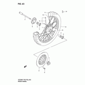 Схема узла: Переднее колесо для Suzuki GZ250 Marauder