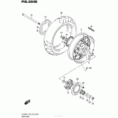 Схема вузла: Заднє колесо (Dl650Xal7 E28) для Suzuki DL650 V-Strom