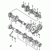 Схема вузла: Трансмісія для Suzuki DR650 DR650R