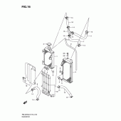 Схема узла: Радиатор для Suzuki RM-Z250