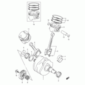Схема вузла: Колінчастий вал & Поршень для Suzuki VX800 VX800