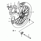 Схема узла: Переднее колесо для Suzuki DR800