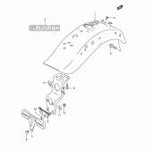 Схема узла: Заднее крыло (Model k5/k6/k7/k8) для Suzuki VS1400 Boulevard S83