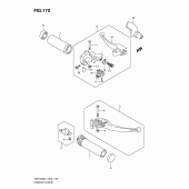Схема вузла: Ручки керма (Vzr1800ufl1 e19) ​​для Suzuki VZR1800 Intruder M1800R/ Boulevard M109R