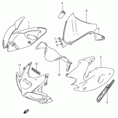 Схема вузла: Передній обтічник (Sv650sx) для Suzuki SV650