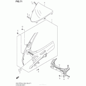 Схема узла: Передний обтекатель для Suzuki GSX-R750