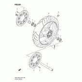 Схема вузла: Переднє колесо (Gsf1250l0) для Suzuki GSF1250 Bandit