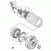 Схема узла: Сцепление для Suzuki DR650 DR650RS