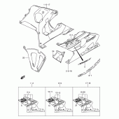 Схема вузла: Нижній обтічник (Model k4) для Suzuki GSX-R750