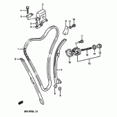 Схема узла: Цепь ГРМ & Натяжитель & Успокоитель (Model l) для Suzuki GSX-R750