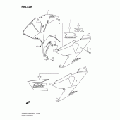 Схема узла: Передний боковой обтекатель (Model l0) для Suzuki GSX-R1000