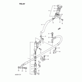 Схема узла: Задний тормозной цилиндр для Suzuki DR250