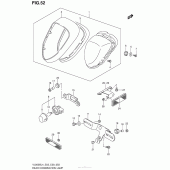 Схема вузла: Задній ліхтар (Stop-сигнал) (Vl800Bl4 E03) для Suzuki VL800 Boulevard C50 BOSS
